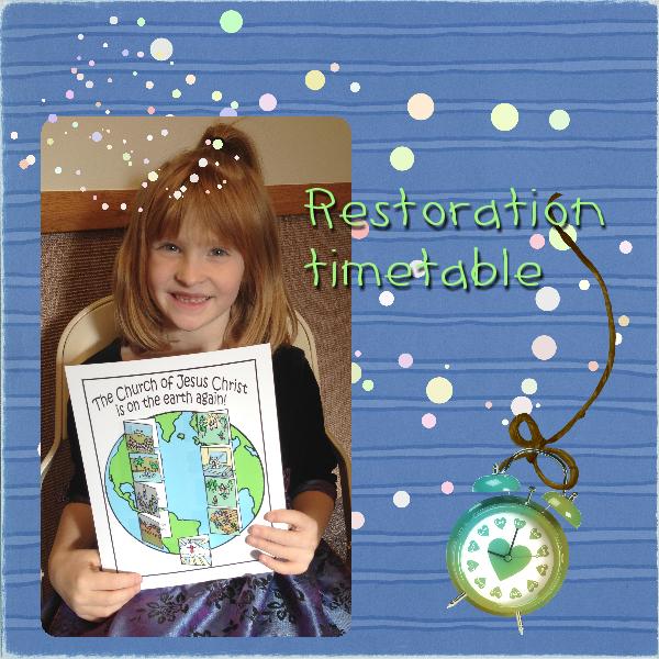 CHURCH OF JESUS CHRIST - FIRST VISION Activity Ages 4-7 The Church of Jesus Christ is on the earth again! Then-and-Now sticker poster