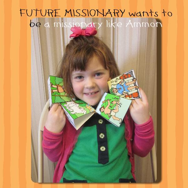 MISSIONARY WORK Activity for Ages 4-7 Ammon the Missionary (“Script”ure Scene)