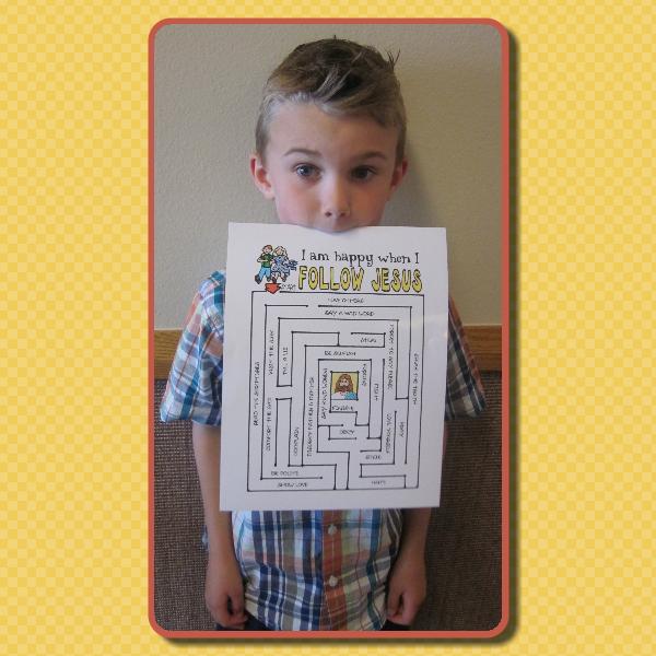 Little LESSON LIFESAVERSI am happy when I follow Jesus. decision maze