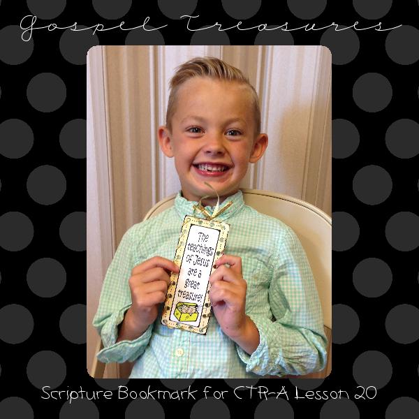 Teachings of Jesus are a Great Treasure sewing-card bookmark