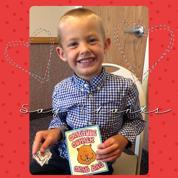 Ages 4-7 Little LESSON LIFESAVER Gratitude Gopher’s grab bag