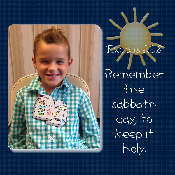 SABBATH DAY Keep it Holy commandments activity