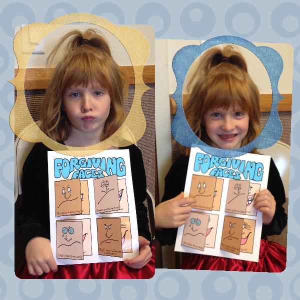 FORGIVENESS I'm happy when I forgive! Forgiving Faces (doors) activity for ages 4-7