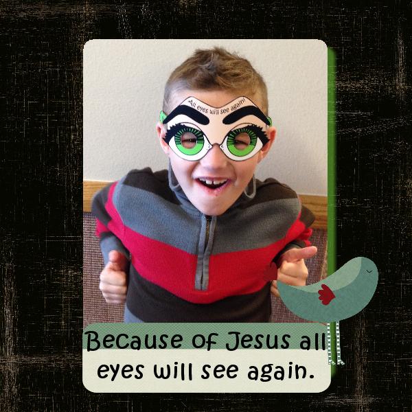 LESSON LIFESAVER Activity - RESURRECTION - All Eyes Will See Again resurrection glasses (Easter)
