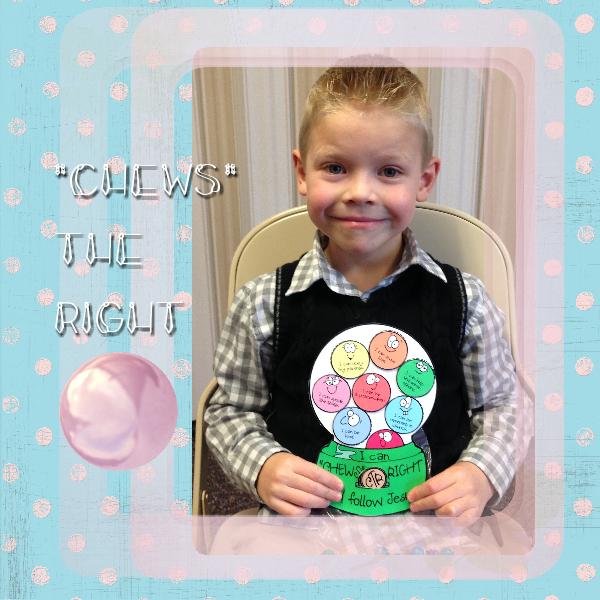 CHOOSE THE RIGHT Activity Ages 4-7 “Chews”-the-Right Gum Machine