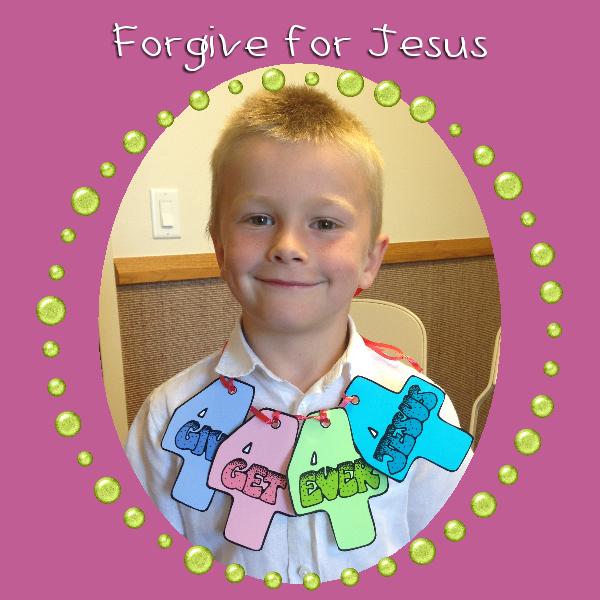 Forgive, Forget, Forever for Jesus necklace