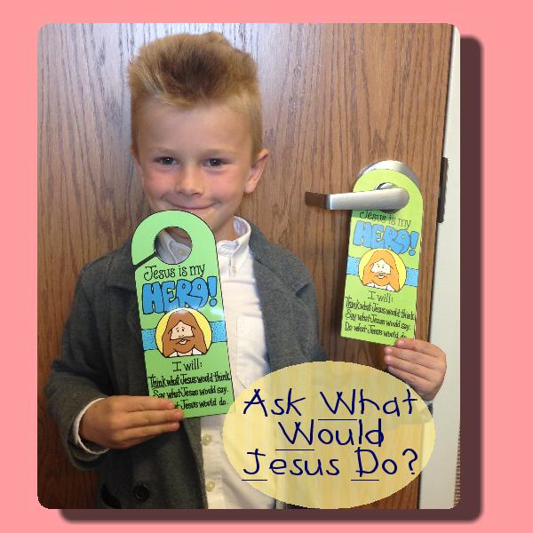 Jesus is My Hero (be like Him doorknob sign)
