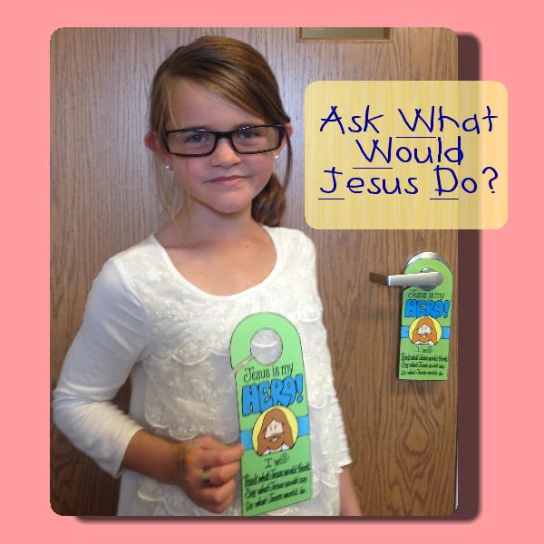 Jesus Is My Hero doorknob sign