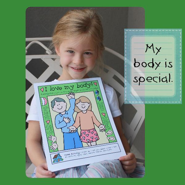 AGES 1-5 ACTIVITY: I Love My Body poster or coloring page
