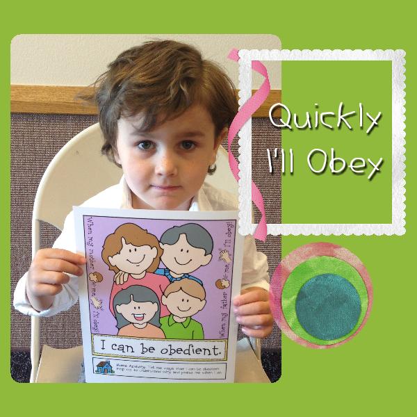 I Can Be Obedient poster or coloring page