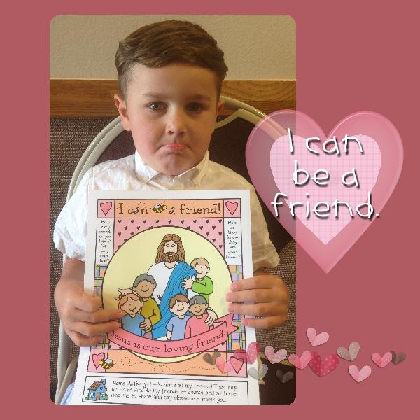 I Can Be a Friend poster or coloring page