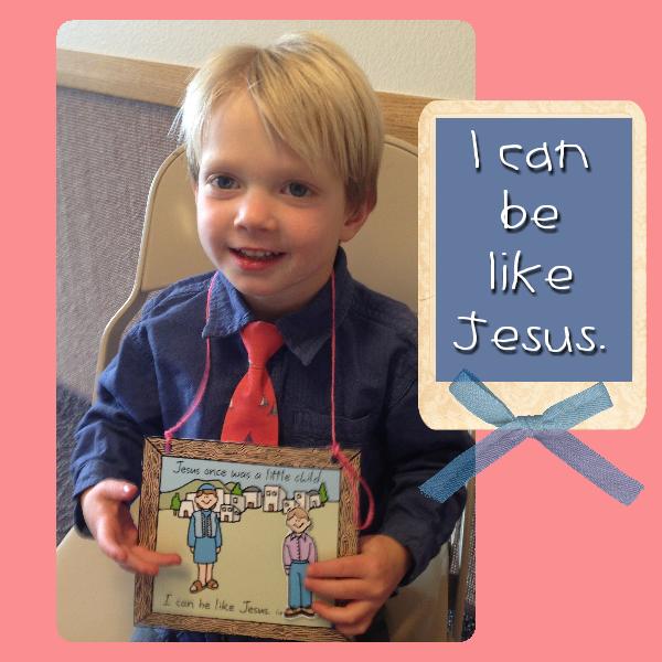 Jesus once was a little child. I can be like Jesus. picture of me and Jesus plaque