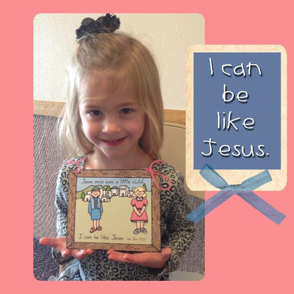 I can be like Jesus - Picture of Jesus and Me plaque
