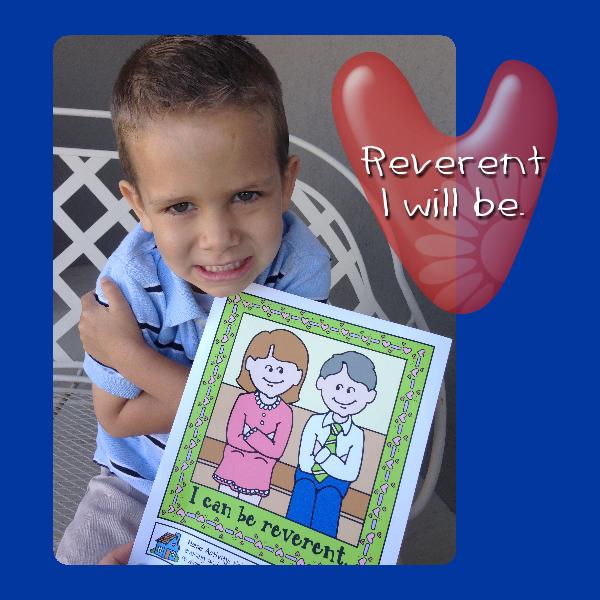 Little LESSON LIFESAVERS I Can Be Reverent Poster or Coloring Page