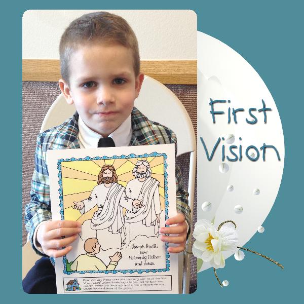 Heavenly Father and Jesus Appeared to Joseph Smith (First Vision) poster or coloring page