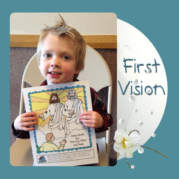 Heavenly Father and Jesus Appeared to Joseph Smith (First Vision) poster or coloring page