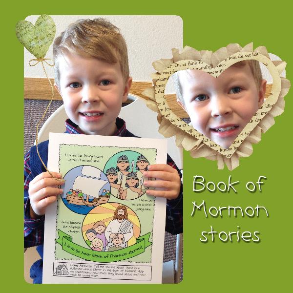 I love to hear Book of Mormon stories! poster or coloring page