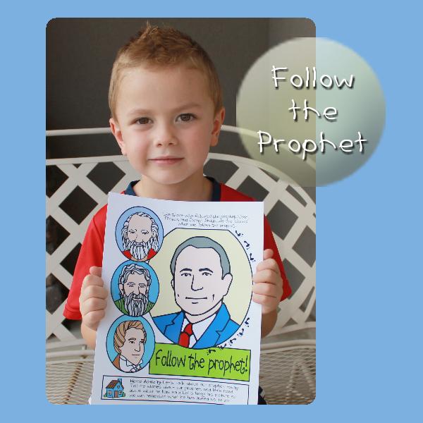 Little LESSON LIFESAVER I Will Follow the Prophet poster or coloring page