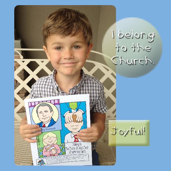 I belong to the church of Jesus Christ poster or coloring page