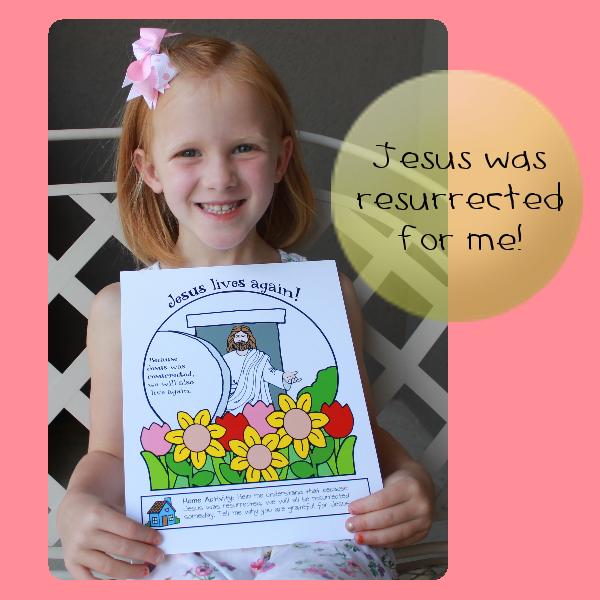 Jesus Lives Again! resurrection poster or coloring page