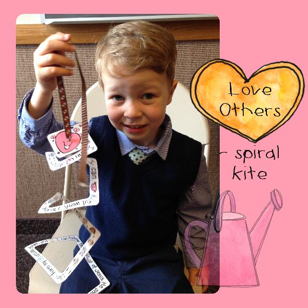 Little LESSON LIFESAVER Activity I Can Love Others spiral pictures kite