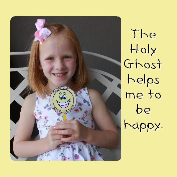 The Holy Ghost Helps Me to Be Happy – smile & frown choices flip-sign
