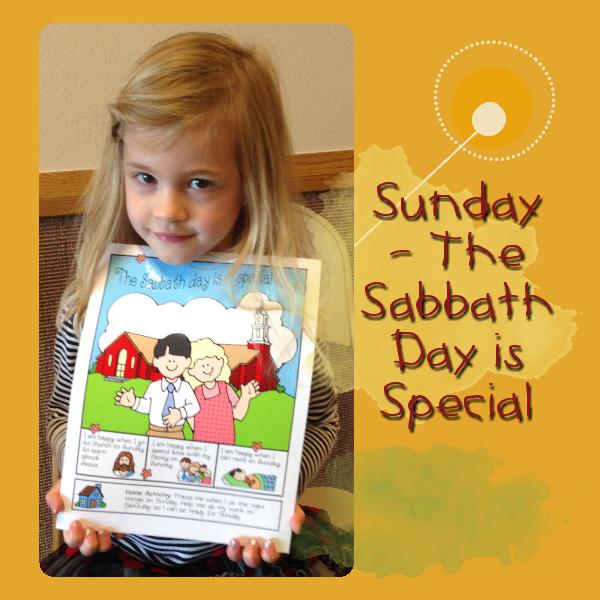The Sabbath day is a special day! poster or coloring page