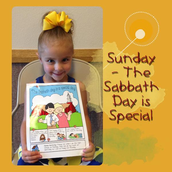 The Sabbath day is a special day! poster or coloring page