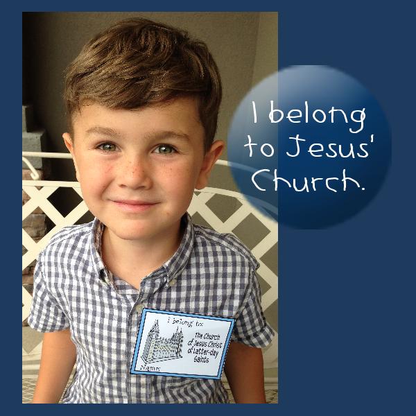I belong to The Church . . . NAME BADGE