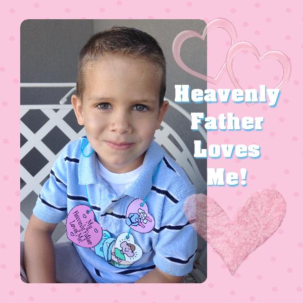 Heavenly Father and Jesus Love Me - Hearts-on-a-String
