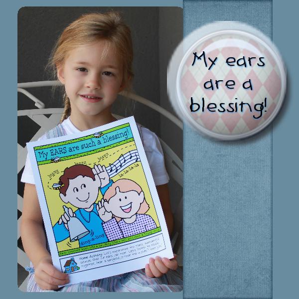 Ears are a Blessing poster or coloring page