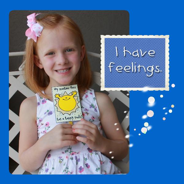 I HAVE FEELINGS Sunshine Face smile and frown flip-flag