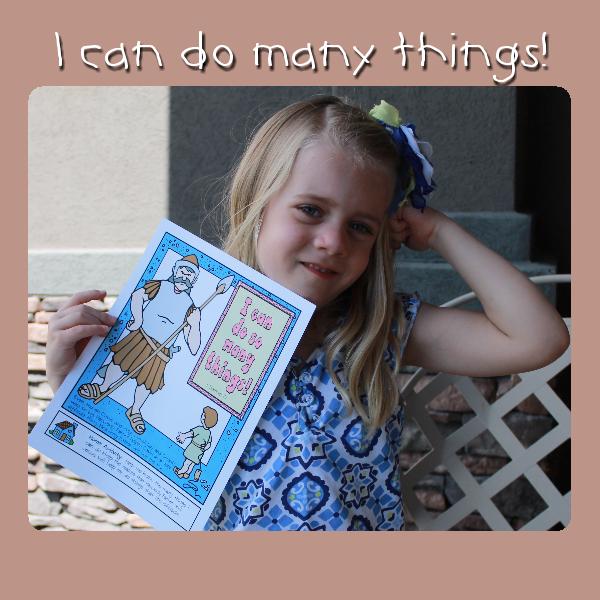 I CAN DO MANY THINGS! David and Goliath poster or coloring page