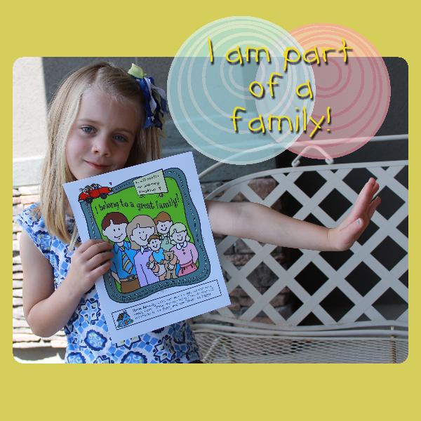 I belong to a great family! poster or coloring page