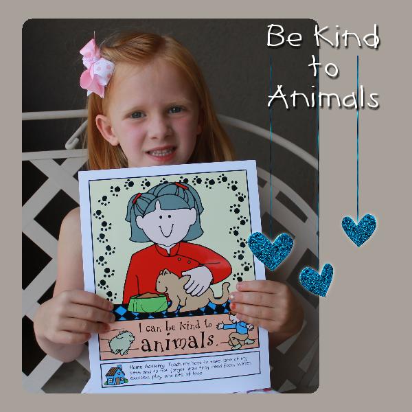 Activity: I can be kind to animals. (poster or coloring page)