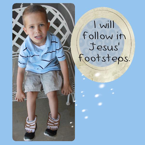 ActivityFollow in Jesus’s Steps example sandals