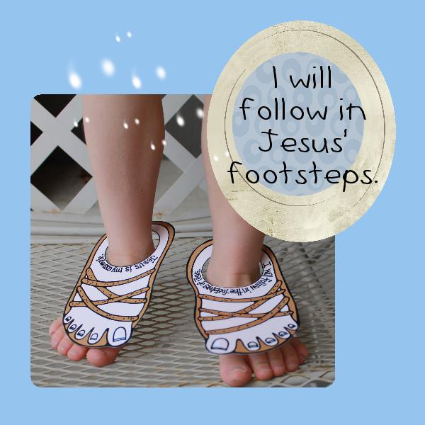 Follow in the Footsteps of Jesus example sandals