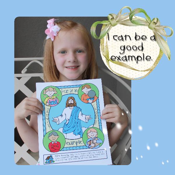 I Can Be an Example poster or coloring page