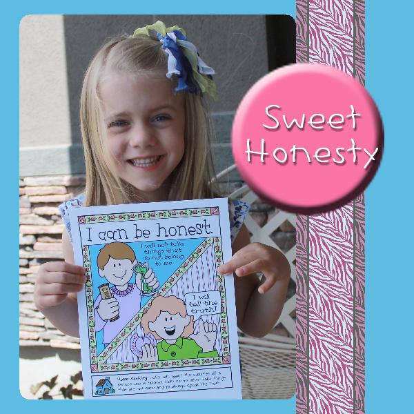 I can be honest. poster or coloring page (Ages 1-5)