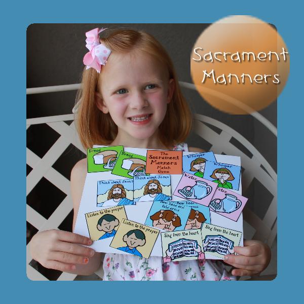 Remember Jesus: Sacrament Manners Match Game AGES 1-5