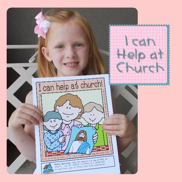 I can help at church! poster or coloring page