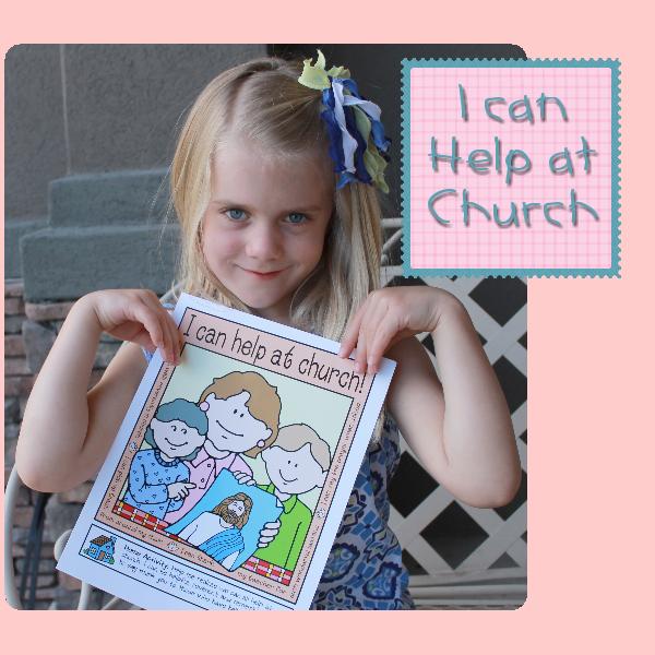 I can help at church! poster or coloring page
