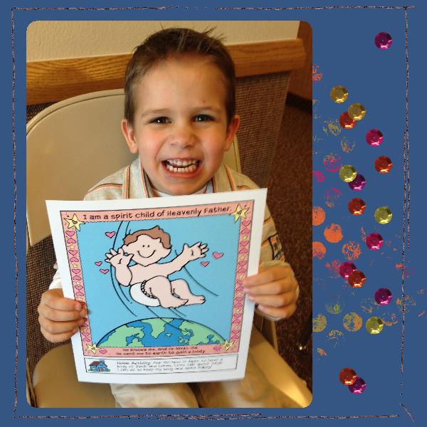 I Am a Spirit Child of Heavenly Father poster or coloring page