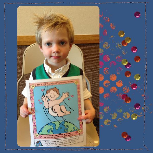 I Am a Spirit Child of Heavenly Father poster or coloring page