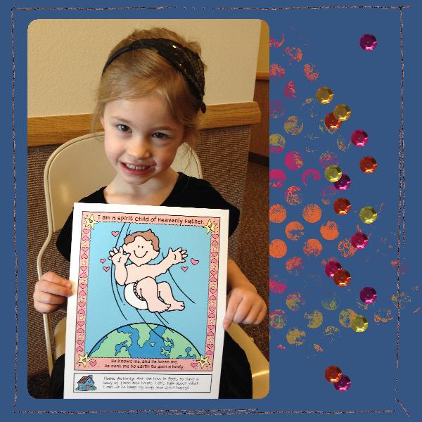 LITTLE LESSON LIFESAVER I Am a Spirit Child of Heavenly Father poster or coloring page