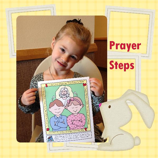 PRAYER STEPSposter or coloring page