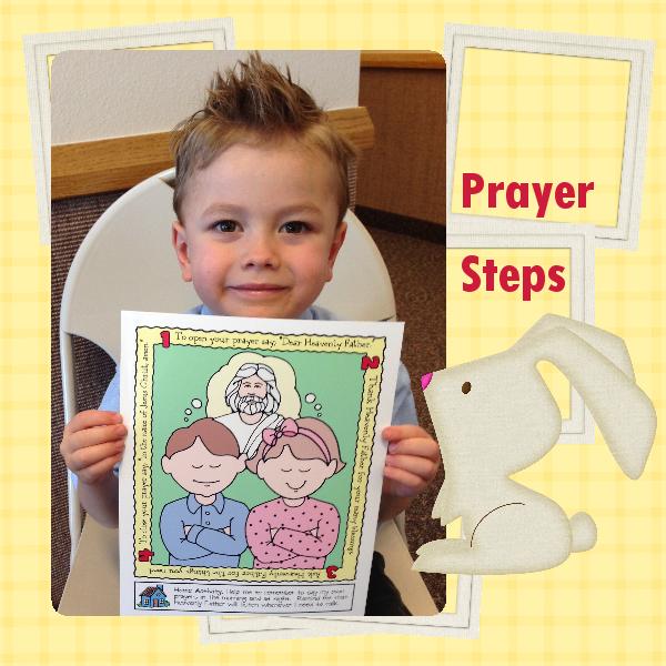PRAYER STEPSposter or color page