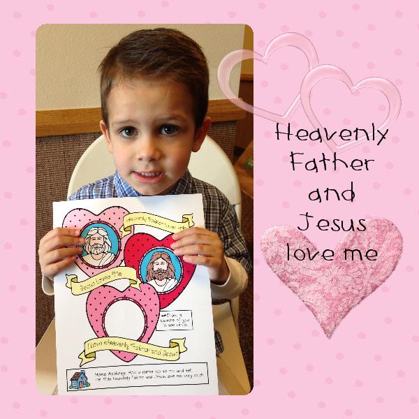 Little LESSON LIFESAVERS “I Love Heavenly Father and Jesus” photo-poster or coloring page