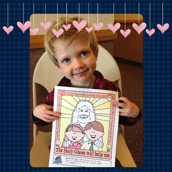 The Holy Ghost Will Help Me poster and coloring page
