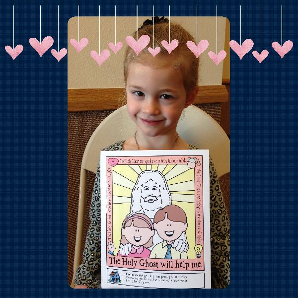 The Holy Ghost Helps Me poster or coloring page